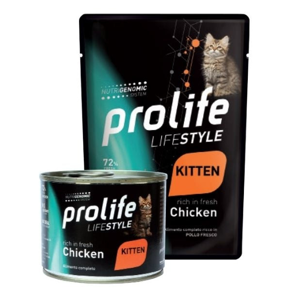 Prolife Kitten Pollo 85gr Alimento umido per Gatti Prolife Kitten Pollo 85gr Alimento umido per Gatti